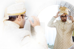 Indian groom getting ready for the ceremony Indian groom getting ready for the ceremony