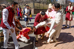 Fun moments during the baraat Fun moments during the baraat
