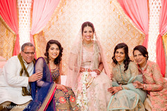 Indian bride with special guests Indian bride with special guests