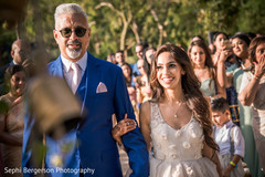 Lovely Indian bride with father entrance to ceremony. Lovely Indian bride with father entrance to ceremony.