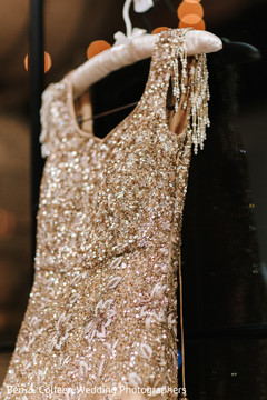 Closeup capture of maharani's reception dress. Closeup capture of maharani's reception dress.