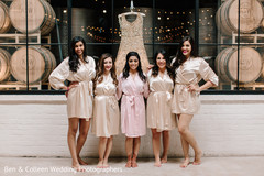 Indian bride and bridesmaids getting ready. Indian bride and bridesmaids getting ready.