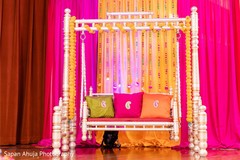 Marvelous Indian sangeet swing seat decor. Marvelous Indian sangeet swing seat decor.