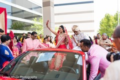Indian bride waving goodbye. Indian bride waving goodbye.