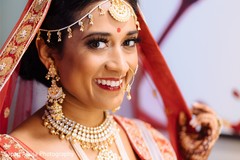 Joyful Indian bride with her ghoonghat. Joyful Indian bride with her ghoonghat.