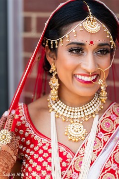 Lovely Indian bride with her ceremony jewelry. Lovely Indian bride with her ceremony jewelry.