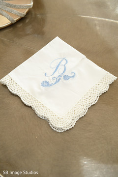 Personalized Indian bridal handkerchief. Personalized Indian bridal handkerchief.
