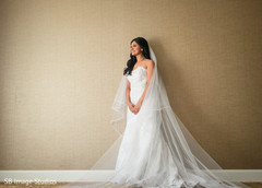 Glamorous indian bride posing with her white wedding dress. Glamorous indian bride posing with her white wedding dress.
