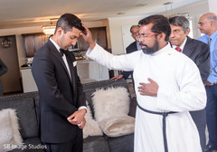 Indian groom being blessed. Indian groom being blessed.