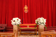 Indian Christian wedding altar decor. Indian Christian wedding altar decor.