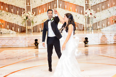 Sweet Indian couple having their first dance. Sweet Indian couple having their first dance.