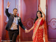 Indian couple making their entrance. Indian couple making their entrance.