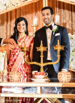 Indian couple at their Indian wedding ritual. Indian couple at their Indian wedding ritual.