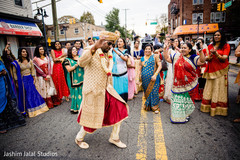 Indian groom dancing during baraat Indian groom dancing during baraat