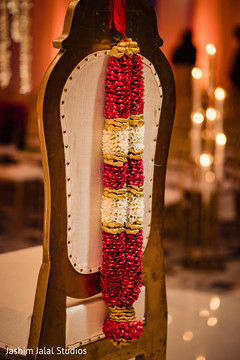 Details of the floral garland Details of the floral garland