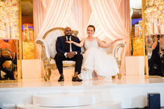 Lovely shot of the couple at the reception Lovely shot of the couple at the reception