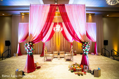 Incredible Indian wedding ceremony mandap draping and flowers decor. Incredible Indian wedding ceremony mandap draping and flowers decor.