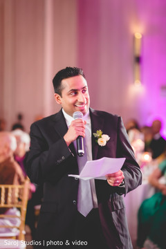 Special guest delivering a message to the newlyweds Special guest delivering a message to the newlyweds