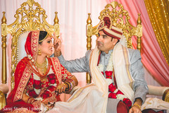 Groom and bride during the rituals Groom and bride during the rituals