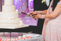 Indian couple cutting the cake Indian couple cutting the cake