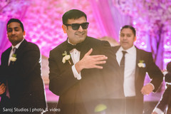 Groom performing with groomsmen Groom performing with groomsmen