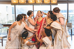 Indian bride with gorgeous bridesmaids Indian bride with gorgeous bridesmaids