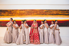 Indian bride and bridesmaids looking fabulous Indian bride and bridesmaids looking fabulous