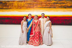 Bride posing with special guests Bride posing with special guests