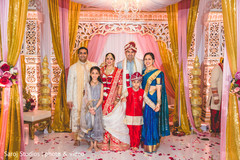 Maharani and Indian groom posing with guests Maharani and Indian groom posing with guests