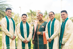 Raja posing with groomsmen prior to the ceremony Raja posing with groomsmen prior to the ceremony