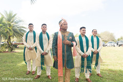 Indian groom and groomsmen outdoors Indian groom and groomsmen outdoors