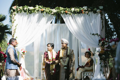Indian bride and groom during the ceremony Indian bride and groom during the ceremony