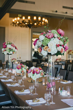 Floral arrangement details of the venue Floral arrangement details of the venue