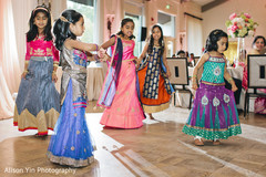 Lovely kid guests dancing at the reception Lovely kid guests dancing at the reception