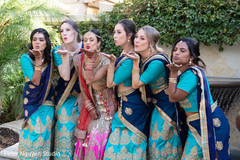 Lovely maharani with bridesmaids photo. Lovely maharani with bridesmaids photo.