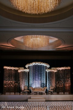 Dreamy Indian wedding reception stage decor. Dreamy Indian wedding reception stage decor.