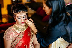 Last touch ups of Indian bridal makeup. Last touch ups of Indian bridal makeup.