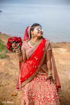 Cute Indian bride posing outdoors capture. Cute Indian bride posing outdoors capture.