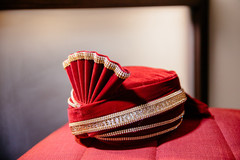 Marvelous Indian groom's ceremony turban. Marvelous Indian groom's ceremony turban.