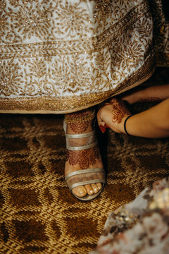 Closeup capture of maharani ceremony shoes. Closeup capture of maharani ceremony shoes.
