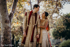Indian bride and groom tender moment. Indian bride and groom tender moment.