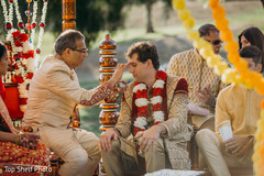 Indian groom getting the redmark by his father in law. Indian groom getting the redmark by his father in law.