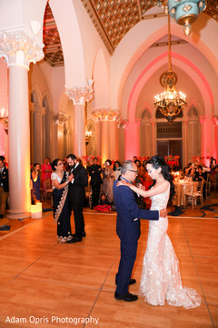 Marvelous Indian couple reception dance with parents. Marvelous Indian couple reception dance with parents.