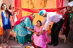 Indian bride with special guests Indian bride with special guests