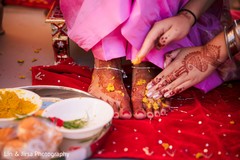 Indian bride during the pre-wedding rituals Indian bride during the pre-wedding rituals
