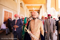 Indian groom holding the kirpan Indian groom holding the kirpan