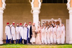 Groomsmen and bridesmaids with the couple Groomsmen and bridesmaids with the couple