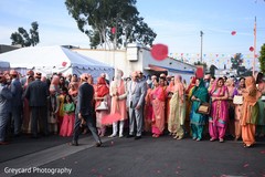 Indian groom with special guests Indian groom with special guests