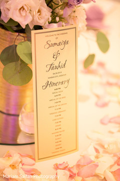 Closeup capture of Indian wedding reception guide. Closeup capture of Indian wedding reception guide.