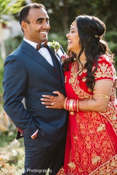 Indian couple meeting for their first look. Indian couple meeting for their first look.